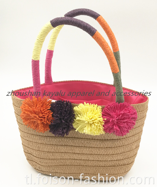 Mainit na nagbebenta ng mga simpleng bata beach bag straw bag1 Hot Sell Simple Kids Beach Bag Straw Bag1
